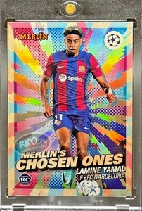 Lamine Yamal RARE ROOKIE SHOCK REFRACTOR TOPPS CHROME INVESTMENT CARD SSP MINT - Picture 1 of 3