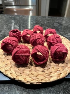 12 servilleteros trenzados de yute azul marino - Imagen 1 de 4