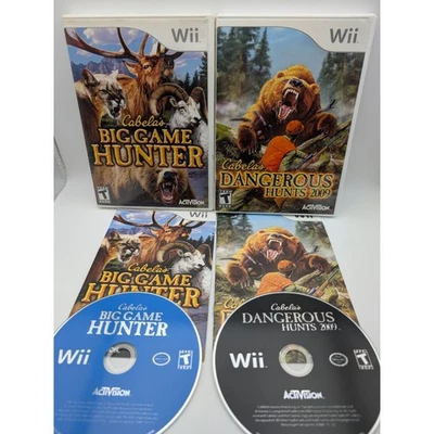 Cabelas World's Most Dangerous Hunts & Big Game Hunter Nintendo Wii Complete - Image 1 of 4