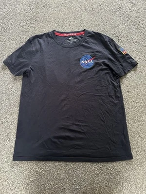 Mens NASA Alpha Industries T-Shirt, Size XL, Blue, Short Sleeve, Crew Neck (G13) - image 1 of 4