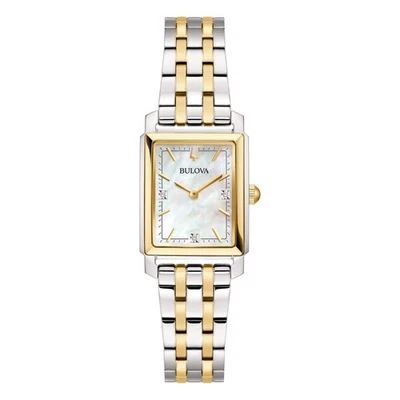 Orologio Donna Bulova Sutton Tank Diamonds Ref. 98P220 Rivenditore Autorizzato - Immagine 1 di 4
