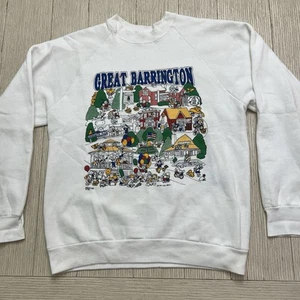 Vintage VTG Pullover Sweatshirt Great Barrington Fruit Of The Loom Tag 90s Large - Picture 1 of 8