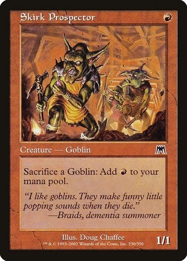 Skirk Prospector NM/M Onslaught Red Goblin Mtg Magic English  - Image 1 of 1