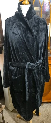 LINEA | Long Black Gown Robe | Super Soft | Size 24 - 26 with Pockets - Image 1 of 4