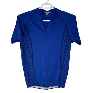 Smartwool Cycling Jersey Shirt Mens Medium Merino Wool Blend Zip Back Pockets - Picture 1 of 7