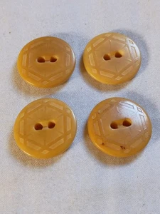 4 Antique Vegetable Ivory Buttons Free US Shipping. - Picture 1 of 14