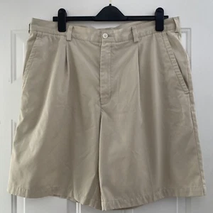 Nike Golf Men's Fit Dry Pleated Front Khaki Shorts - Size 38 - Picture 1 of 5