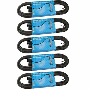 5 PACK 10 Foot ft 3 Pin XLR Male To Female DMX 512 Light Lighting Data Transfer - Picture 1 of 3