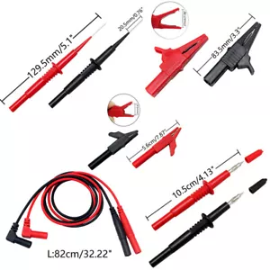 14 set clip alligatore auto clip coccodrillo per multimetro Fluke TLP20159 - Foto 1 di 9