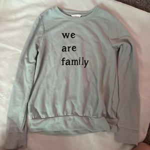 Lauren Conrad Women We Are Family Sweatshirt Long Sleeve Light Blue M - Picture 1 of 6