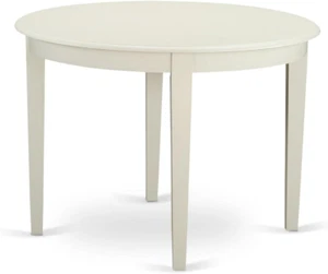 BOT-WHI-T Boston round Kitchen Dining Table for Small Spaces, 42X42 Inch, Linen - Picture 1 of 3