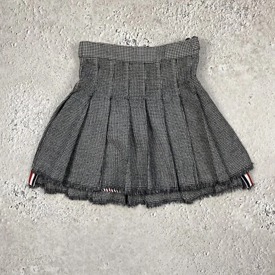 Thom Browne 100% AUTHENTIC Womens Wool Mini Skirt Japan Designer Size 38  Italy - Image 1 of 4