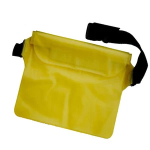 (Yellow)Waterproof Pouch With Waist Strap PVC Three Layer Sealed Waterproof HG - Zdjęcie 1 z 12