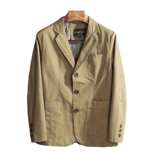 Men's Jacket Italian Style Male Lapel Loose Casual Slim Fit Three Buttons Blazer