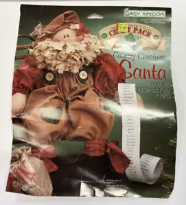Vintage 1995 Daisy Kingdom Country Christmas Santa Doll Kit 32313 Stitch Stuff - Picture 1 of 9