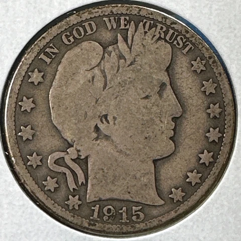 1915-D 50C Barber Half Dollar (75135) Cover
