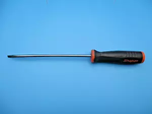 Vintage Snap-On Tools 1/4” Tip X 7.5” Shank Screwdriver Flat-Head Orang Black - Picture 1 of 10