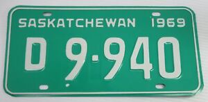 1969 Saskatchewan License Plate D9-940
