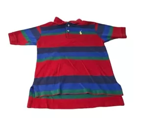 Vintage Polo Ralph Lauren Kids Boys Size 6 Polo Shirt Striped Made in USA - Picture 1 of 4