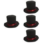 4 Count Caroler Costume Top Hat Mads Hatter Snowman Christmas