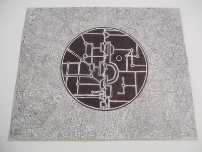 MYSTERY VINTAGE CONTEMPORARY SPACE ATOMIC MODERNIST DRAWING ALIEN CUBIST RETRO - Image 1 of 4