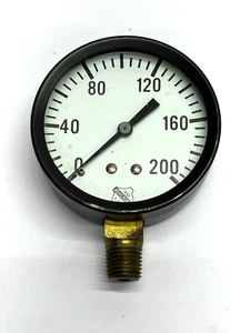 ASHCROFT 200 PSI Steam Pressure Gauge Antique Steampunk Hit Miss Vintage 2.75" - Picture 1 of 4