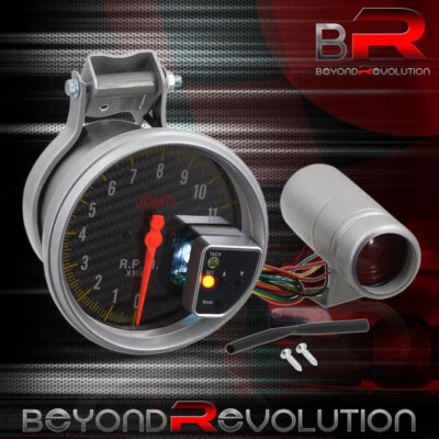 适用于 SR20 KA24 CA18 5 英寸 JDM 碳纤维性能转速计 RPM 监测器仪表 — 第 1/4 张图片