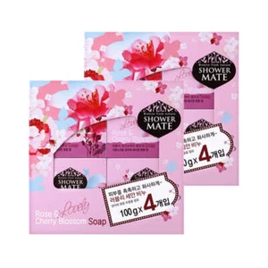 Shower Mate Lovely Rose & Cherry Blossom Soap 100g*8Pcs - FREE SHIPPING - Bild 1 von 1