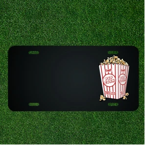 Custom Personalized License Plate With Add Names To Free Pop Corn Design NEW - Picture 1 of 2