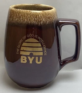 Brigham Young University BYU Rumpf braun Tropfglasur groß Kaffee heiße Kokos Becher LDS - Bild 1 von 6