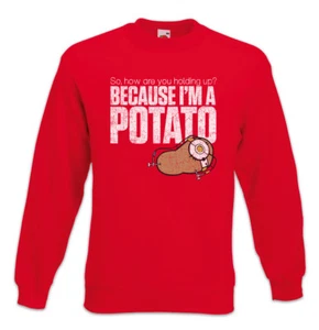 Because I'm A Potato Sweatshirt Pullover Fun Portal Gamer Fun Games Gaming Video - Picture 1 of 1