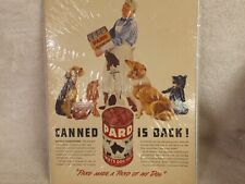Vintage 1947 PARD Swift'sdog food  collie cocker spaniel terrier 14"×10.25" Ad