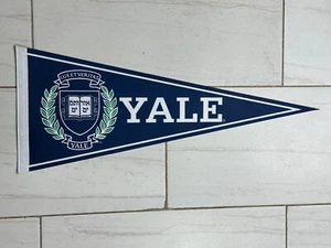 Yale University Full Size Felt 12 in X 30 in College NCAA Pennant - Picture 1 of 7