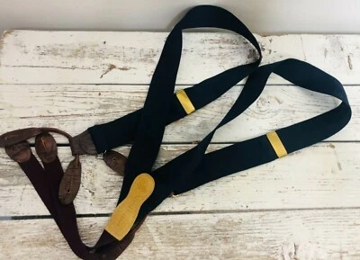 Tirantes ajustables Martin Dingman Borgoña Color Azul Marino Cuero Pestaña de cocodrilo Foto 1 de 4