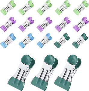 Chip Clips,Clothes Pins,Chip Clips Bag Clips Food Clips 20 Pcs,Towel Clips,Bag C - Picture 1 of 7