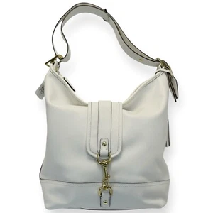 Bolso Bandolera Coach Legacy De Colección Cuero Blanco Tiza Bolso Cubo Nuevo con Etiquetas - Imagen 1 de 9