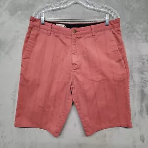 Volcom Stone Shorts Mens 33 Red Vmonty Stripe Walking Hiking Corpo Class - Picture 1 of 16