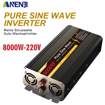 ANENJI 5000W 8000W Reiner Sinuswelle Wechselrichter 12V auf 220V Reise Spannungswandler