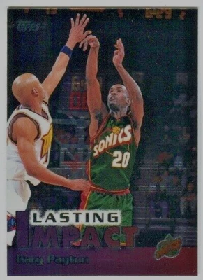 2000 Topps Gary Payton Lasting Impact Insert Sonics 118 - Image 1 of 2