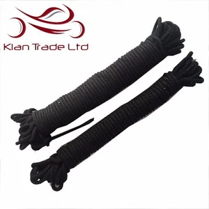 4MM SOFT BLACK / GREY BRAIDED POLY COTTON ROPE SASH CORD NATURAL SOFT HANDLE - Picture 1 of 3