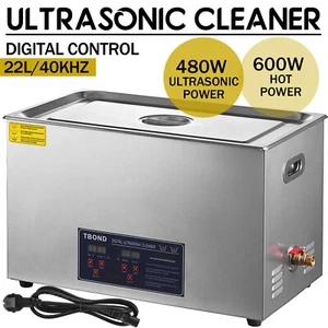 Ultrasonic Cleaner Stainless Steel 22L Industry Heated Heater with Timer 480W - Picture 1 of 12