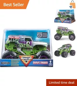 Realistic 1:24 Scale Grave Digger Die-Cast Monster Truck with Working Suspension - Picture 1 of 7