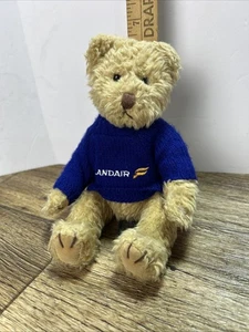 Rare vintage RUSS BERRIE Promotional Icelandair Teddy Bear W/Blue Sweater #oooo5 - Bild 1 von 8