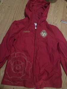 Disney Store Monogrammed Gracie Hooded Jacket Beauty & The Beast Size 7/8 Belle - Picture 1 of 18