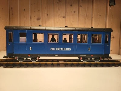 LGB 3163 Zillertalbahn with metal wheels, light and 7 people  Made in Nuremberg!   - Image 1 of 4