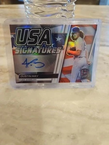 Dustin May USA Signatures Strata Silver Auto - Picture 1 of 3