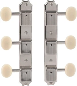 Golden Age Vintage-Style 3-On-Plate Tuner, Nickel - Bild 1 von 4