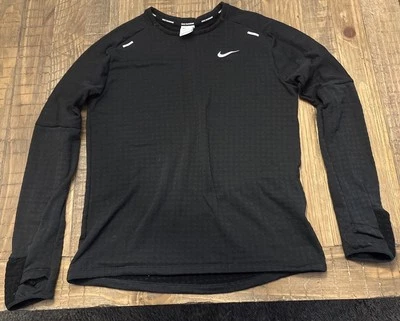 Nike Running Therma-Fit Black Long Sleeve Size Medium - Image 1 of 4