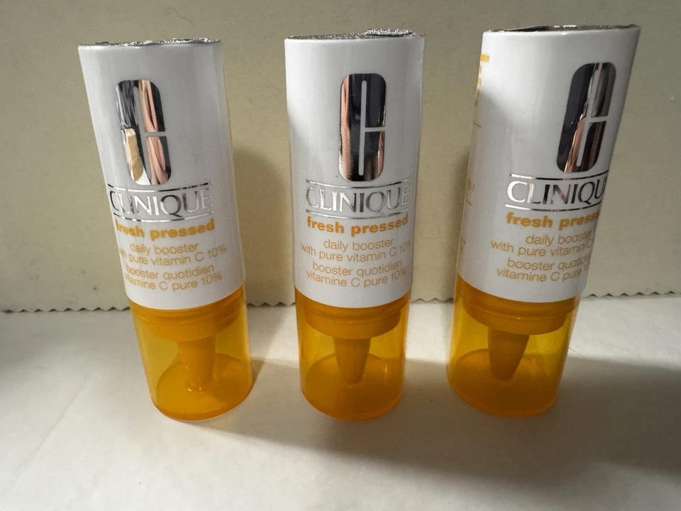 3 Clinique Fresh Pressed Daily booster with pure Vitamin C 10% 0.29oz 8.5ml ea - Image 1 of 3