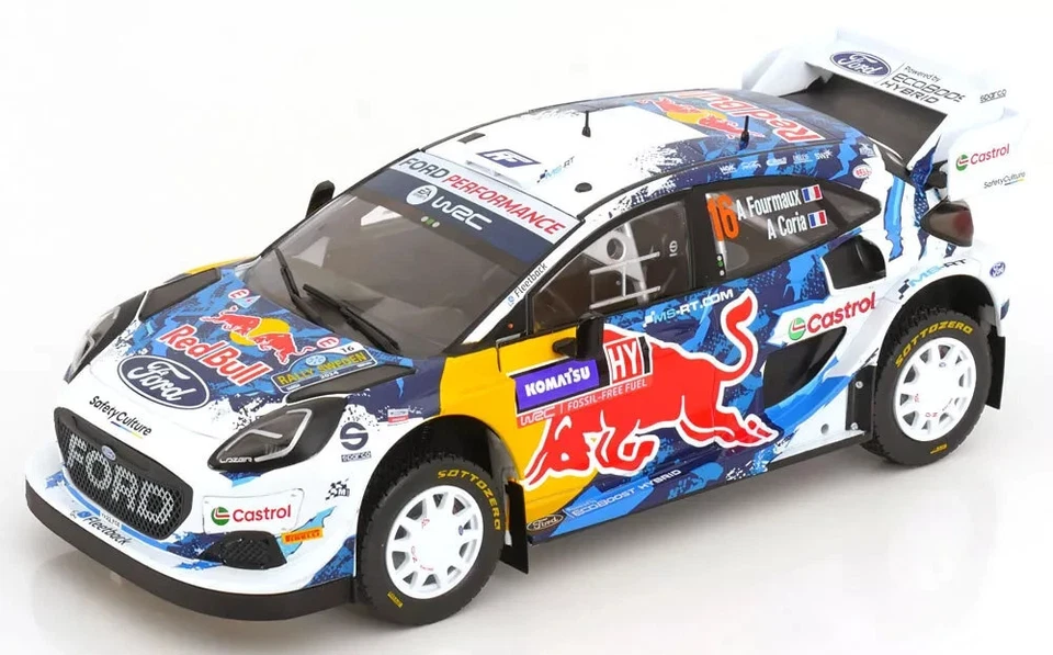 Solido Ford Puma Rally1 Hybrid #16 Formaux 3rd Rally Sweden 2024 1/18 S1809504